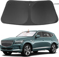 Windshield Sun Shade Custom Fit for 2021 2022 2023 2024 2025 2026 Genesis GV80 Accessories Foldable Sunshade Sun Blocker Protect Car from Sun Rays & Heat Damage Keep Car Cooler