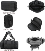 6 Pack Tactical Molle Car Seat Back Organizer - Tactical Vehicle Panel Organizer with 5 Detachable Molle Pouch,US Flag Patch and Keychain,Great Trunk Accessories for Man
