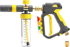 PWACCS Pressure Washer Small No-Dilution Foam Cannon Pro with Short Gun, Power Washer Soap Foam Gun with 4 Spray Nozzles for Car Wash