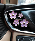 Daisy Flower Car Air Freshener Vent Clips, 4 Pcs Cute Car Accessories for Women Interior, Girly Decor Essentials, Truck Accessories, for Bathroom Office Pet Houses (Purple, 3.1cm 2.9cm 2.2cm 1.6cm)