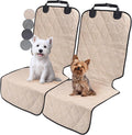 VIVAGLORY Dog Front Seat Cover Seatflex Car Seat Protector for Dog, Car Cover for Pet, Front Single Bucket Captain Chair Protector, Standard, Heather Khaki, 2Pack