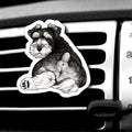 WIRESTER Fresh Scented Car Air Freshener Vent Clip, Decorative Accessories, Interior Decoration for Cars - Cute Animal Butt, Cute Dog Cat, Dog Butt Looking Back, Dog Lying