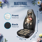 GENANY Funny Pitbull Car Seat Covers Set of 2, Dog Breathable Front Seat Covers for Truck Sedan SUV, Funny Dog Car Accessories, Pitbull Gift for Women Men