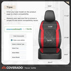 Coverado Car Seat Covers, Front Seat Covers, 2 Front Automotive Seat Cover, Mesh Breathable Seat Protectors, Universal Fit for Most Cars
