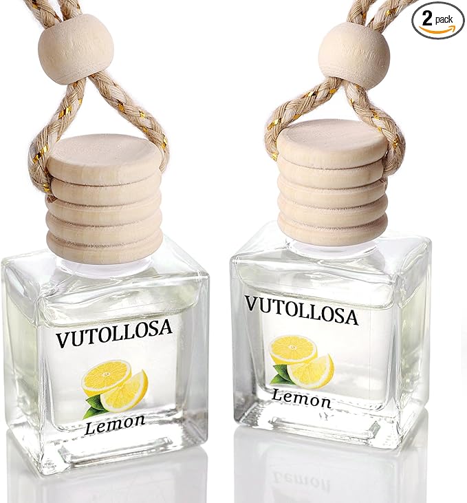 2-Pack Car Air Fresheners, Car Deodorizer, Lemon Scented Air Freshener – Long Lasting Hanging Car Air Freshener for Men and Women, Car Scent Diffuser by VUTOLLOSA