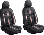 Premium Nappa Leatherette Car Seat Cover Set Custom Fit for Honda CR-V CRV 2000-2023 2024 2025 2026 Water-Proof Breathable Faux Leather Seat Cushion Protectors (Front 2 Seats,Pink Line)