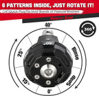 Meteor Blast 6 in 1 Pressure Washer Nozzle Tips，Mutiple Degrees in One， Quick Change over and Adjustable, 1/4 inch Quick Connector, MAX 4500PSI for Pressure Washer