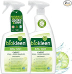 Biokleen Bac-Out Enzyme Cleaner Spray and Stain & Odor Remover for Pet Stains, Laundry, Diapers, Wine, Carpets, & More, Eco-Friendly, Non-Toxic, Lime Scent, 32 Ounces (Pack of 2)
