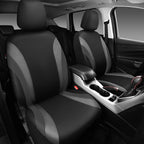 CAR PASS Line Rider Sporty Front Seat Covers,Gray Car Seat Covers Two Front Seats Only, Airbag Compatible,Universal Fit Sedans,Cars,Vans,SUV,Truck(Black and Gray)