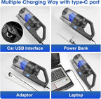 Viewsun Car Cleaning Kit, Car Interior Detailing Kit with High Power Handheld Vacuum Cordless Rechargeable, Detailing Brush Set, Windshield Cleaner, Complete Auto Accessories for Men, Women Gift