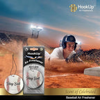 Baseball Car Air Freshener by HookUp - 50 Pack - Black Gold Scent (Extra Strong) | Unique Baseball Gift for Players, Coach, Fans | Hanging Car Accessory with Long Lasting Fresheners Smell