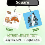 10-1000 Pcs Custom Air Fresheners with Picture - Personalized Photo Logo Text Double Sided Air Freshener Customized Bulk Gifts for Car Business Branding Events (Square, Various)
