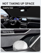 Proadsy 2026 Upgrade Windshield Sun Shade Custom Fit Ford Explorer 2020-2025 2026 4-Layer Foldable Front Sunshade Protector Sun Visor Blocks UV Rays Keep Car Cooler