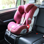 Car Seat Protector Leather Waterproof Child Safety Seat Protector Cover with Thick Pad and 2 Large Pockets Durable Kick Mat for All Auto Seat (Brown)