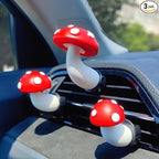 Mushroom Car Air Vent Freshener Clip, Cute Car Vent Decoration, Funny Mushroom Decor Ornament, Universal Car Interior Accessories for Women
