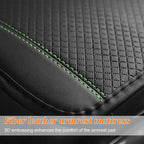 Car Center Console Cover, PU Leather Vehicle Armrest Seat Box Cover Protector, Comfortable Automotive Interior Arm Rest Cushion Pad Accessories, Universal for SUV Sedan Truck (Back/Green)
