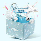 Sanrio Cinnamoroll Car Trunk Organizer & Steering Wheel Cover Set – Cute, Non-Slip, Soft Grip Car Accessories for Women – Collapsible Storage Bin for Groceries, Tools & Travel – 12.5"L x 12.5"W x 9"H