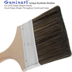 Double Thick Chip Paint Brush - Wood Stain Brushes for Painting Walls and Fence Staining - Wooden Handle Masonry Paintbrush for Varnish, Paste, Gesso and Limewash (4 inch)
