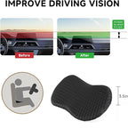 Car Seat Cushion - Memory Foam Seat Pad for Sciatica & Lower Back Pain Relief - Driving Cushion with Breathable Mesh Cover - Road Trip Essentials for Drivers (3D Black)