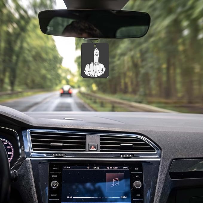 Middle Finger Road Rage Air Freshener - Cool Aqua Fragrance