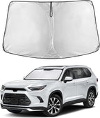 EcoNour Windshield Sunshade Compatible for Lexus TX/Toyota Grand Highlander 2024 2025 2026 XLE, MAX, Limited, Platinum, Sun Visor for Front Window Sun Shade Cover, Blocker&Protector, Car Accessories