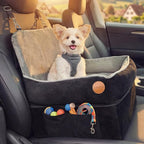 Elevated Dog Cat Car Safety Seat - Waterproof,Black