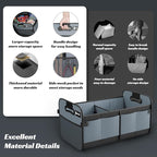 Sposuit Trunk Organizer for Car - 70L Collapsible Car Storage with 11 Pockets & Reinforced Handles, SUV Trunk Organizers for Grocery Cargo(Grey)