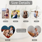 Custom Air Fresheners with Picture, Personalized Photo Air Freshener for Car Wardrobe Bathroom Hanging Ornaments (Heart-)