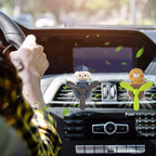 2Pcs Pilot Car Air Fresheners, Cute Duck Car Vent Clip Air Freshener with 8 Fragrant Tablets Automotive Air Outlet Fan Diffuser, Automotive Interiors Vent Decoration (Sheep+Bear)