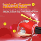 Lucky Cat Car Air Freshener with 6-Color Auto Light Up & 4 Scented Pads – Subtle Fragrance, Decorative Auto Accessories, Cute Mother's Day and Father's Day Small Gifts