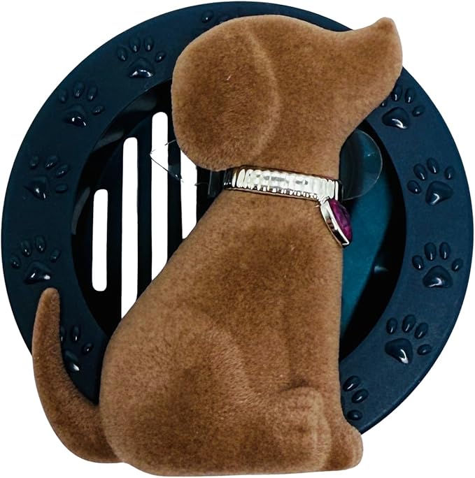 Bath and Body Works Sweet Brown Dog Pup Car Visor Fragrance Holder Easy To Open
