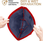 Living in a Bubble Wet Dry Laundry Bag – Portable Waterproof Laundry Hamper for RV, Campervan & Travel – Foldable Clothes Organizer with Separate Wet & Dry Compartments
