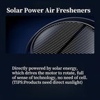 Chrome Solar Air Freshener for Car Stocking Stuffers Rotatable Air Purifier Aromatherapy Diffuser Long Time Home Interior Fragrance Stocking Stuffers Car Decoration Perfume Included