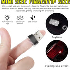 Augeny 4 PCS USB LED Car Interior Atmosphere Lamp, Plug-in USB Decor Night Light, Portable Auto Ambient Lighting Kit, Universal Vehicle Interior Accessories for Most Cars (Blue+Ice Blue+Red+Purple)
