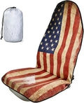 ZIMABLUE 1-Pack American Flag Car Seat Towel Protector - Waterproof & Sweatproof Seat Cover for Post-Gym, Beach, Yoga & Sports - Non-Slip Universal Fit for SUV, Sedan - Machine Washable