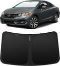 INSAUTO Custom Fit Windshield Sun Shade Accessories for Honda Civic 2012-2015, Foldable Front Window Sunshade, UV & Heat Reflector, Keeps Interior Cool, Includes Storage Bag