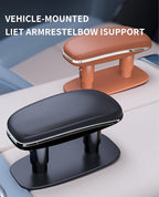 Adjustable Arm Rest for Car, Forearm Wrist Support Cushion - Universal Faux Leather Armrest for Most Car Models, Doors & Consoles (Black)