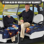 Biyejit Golf Cart Seat Covers with 4 Pockets Golf Cart Seat Towel Blanket Fits 2-Seat Golf Carts, Golf Cart Accessories