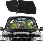 Socira Funny Pickle Car Windshield Sun Shade Umbrella Pickle Gifts Foldable Sunshade for Front Window Auto Windshield Sunshade Covers Car Accessories Protect from Sun Rays Heat 57'' X 30''