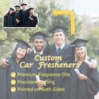 Custom Air Freshener for Car,Double Side Photo Personalized Car Air Freshener Various Scents for Car, Office, Wardrobe, Bathroom (Pack of 6, Personalization)