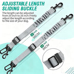 Dog Seat Belt for Car, Retractable Adjustable Nylon Pet Seatbelts for Vehicle Headrests, Elastic & Durable Car Harness, Dogs Leash Accessories for Bicycles (Only Leash Gray)