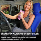 INFANZIA Premium Waterproof Seat Cover Towel Protector Neoprene Universal Fit, Upgraded 100% Washable & Removable Non-Slip Sweat Carseat Towel Covers, Perfect for Gym/Yoga/Workout（Royal Blue,2PCS