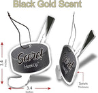 Hockey Car Air Freshener by HookUp - 10 Pack - Black Gold Scent (Extra Strong) | Unique Hockey Gift for Players, Coach, Fans | Hanging Car Accessory with Long Lasting Fresheners Smell