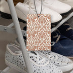 Boho Neutral Floral Car Air Freshener 4 Pcs, Terracotta Sunshine Damask Floral Hanging Air Freshener for Cars Closet Drawer Books, Boho Flower Car Accessories for Women