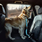 IBWell Dog Seat Belt with Elastic Bungee Leash, Car Seat Belt for Dogs (Purple, 2PCS-27.6")