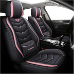 Car Seat Covers Full Set,Automotive seat Covers for Cars,Waterproof Leather seat Covers with Fixed Lumbar Support,Universal Fit for Most Cars,SUV,Trucks and Sedans