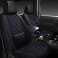 Wrangler Seat Covers 2007-2026 Full Set, Waterproof Leather Interior Sets with Lumbar Support Custom Fit for Jeep Wrangler JK JL 4 Door Unlimited Sahara/Sport/Rubicon X 392 Willys, Black Blue