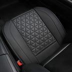 Black Panther Luxury Faux Leather Car Seat Cover Front Bottom Seat Cushion Cover, Anti-Slip and Wrap Around The Bottom, Fits 95% of Vehicles - 1 Piece,Black