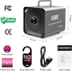 Ozone Generator, 48,000mg/h Commercial Ozone Machine Odor Removal, High Capacity O3 Odor Eliminator Deodorizer with 120Min Timer for Home, Pet, Smoke, Car, Basements for 4000 Square Feet Grey