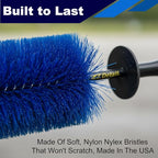 EZ Detail Brush Little - Wheel Rim Cleaner for Cars, Bike, Trucks, Motorcycle, and Other Vehicles. Non-Scratch Auto Detailing Tool, Easily reaches Nook and Crannies